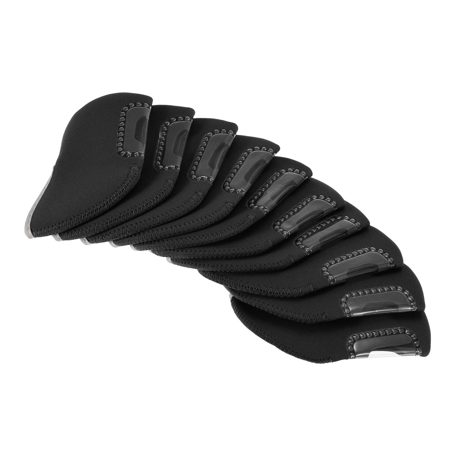 Unique Bargains Golf Club Iron Head Covers Visible Window Protection Sleeve Black