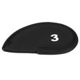 thumbnail image 1 of Unique Bargains Golf Head Cover Club Iron Putter Head 3 Wedge Protector Case Black, 1 of 2
