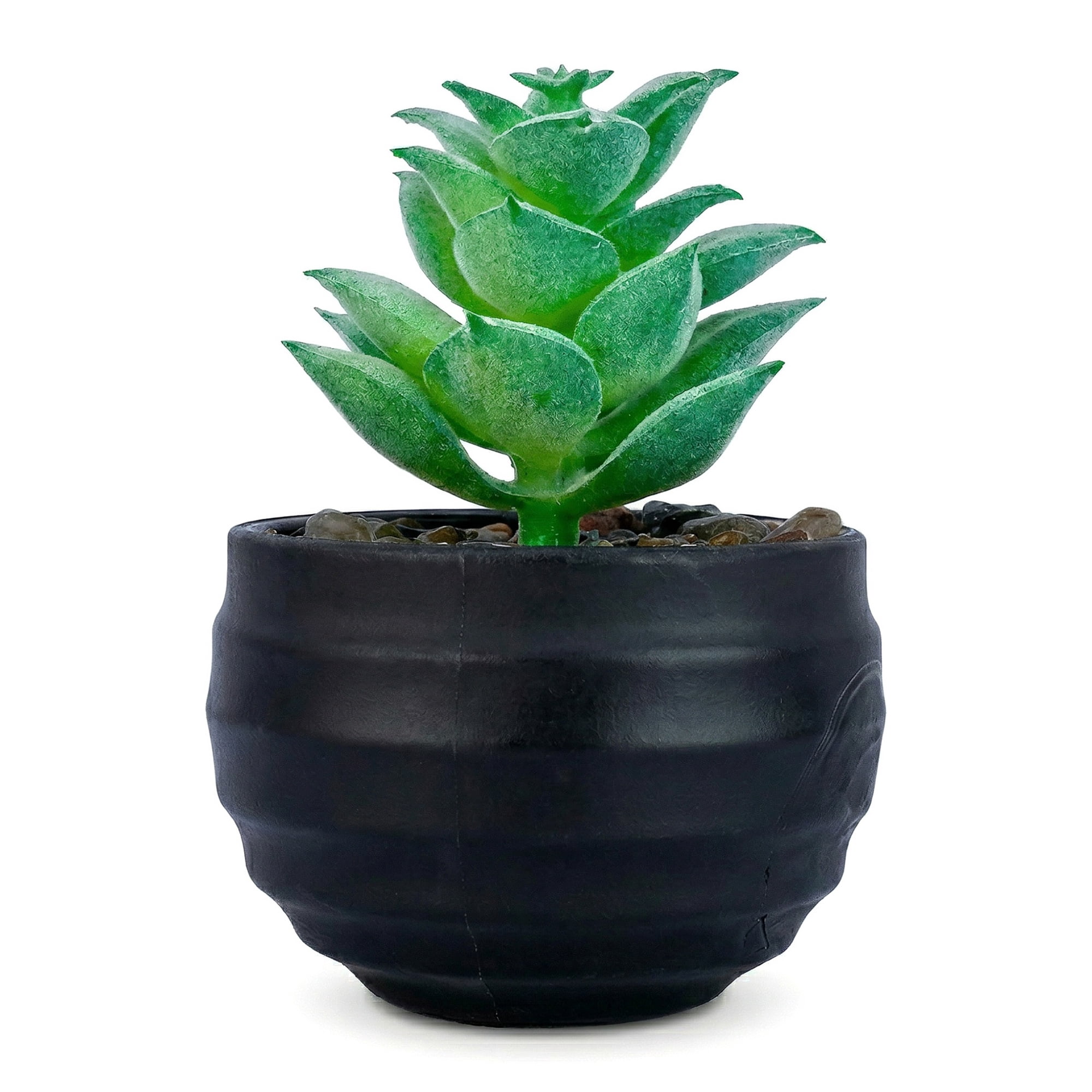 Unique Bargains Gothic Artificial Succulent Faux Greenery Flocked Mint Green 3.14in