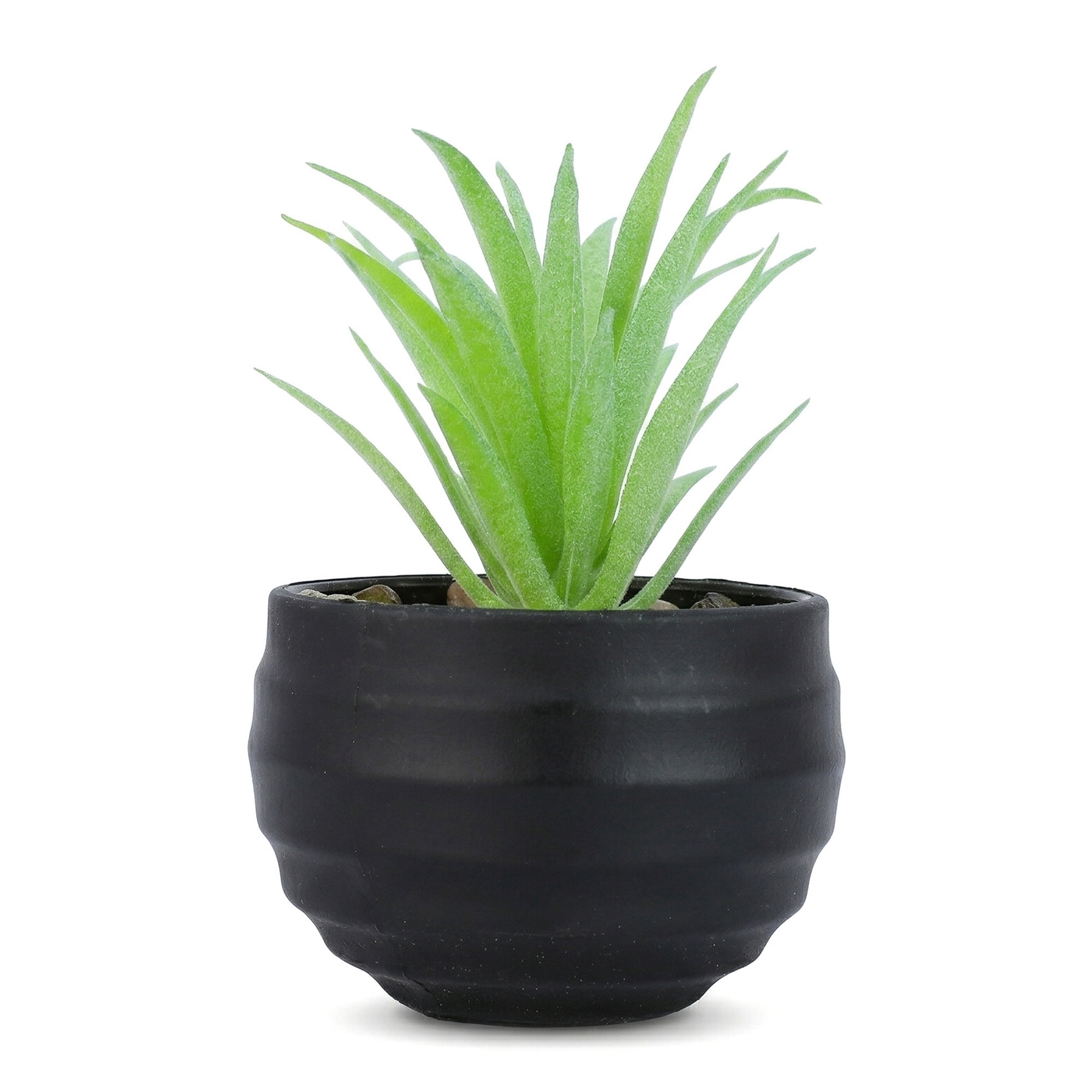 Unique Bargains Gothic Artificial Succulent Faux Greenery Spiky Aloe Dark Green 3.14in