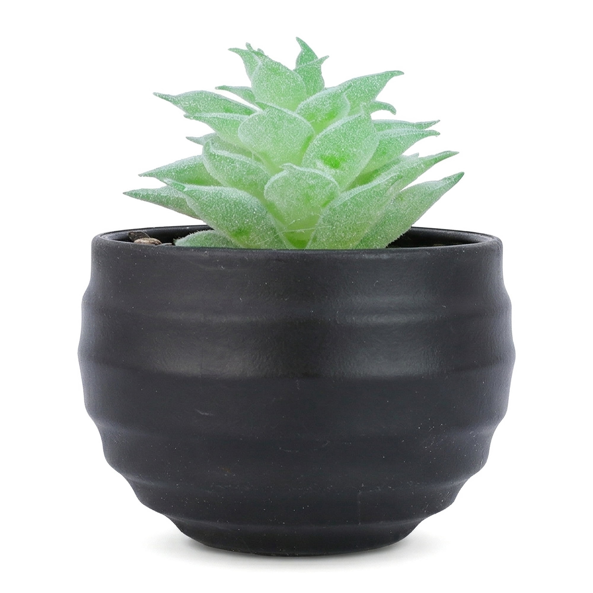 Unique Bargains Gothic Artificial Succulent Faux Greenery Spiky Tower Dark Green 3.14in