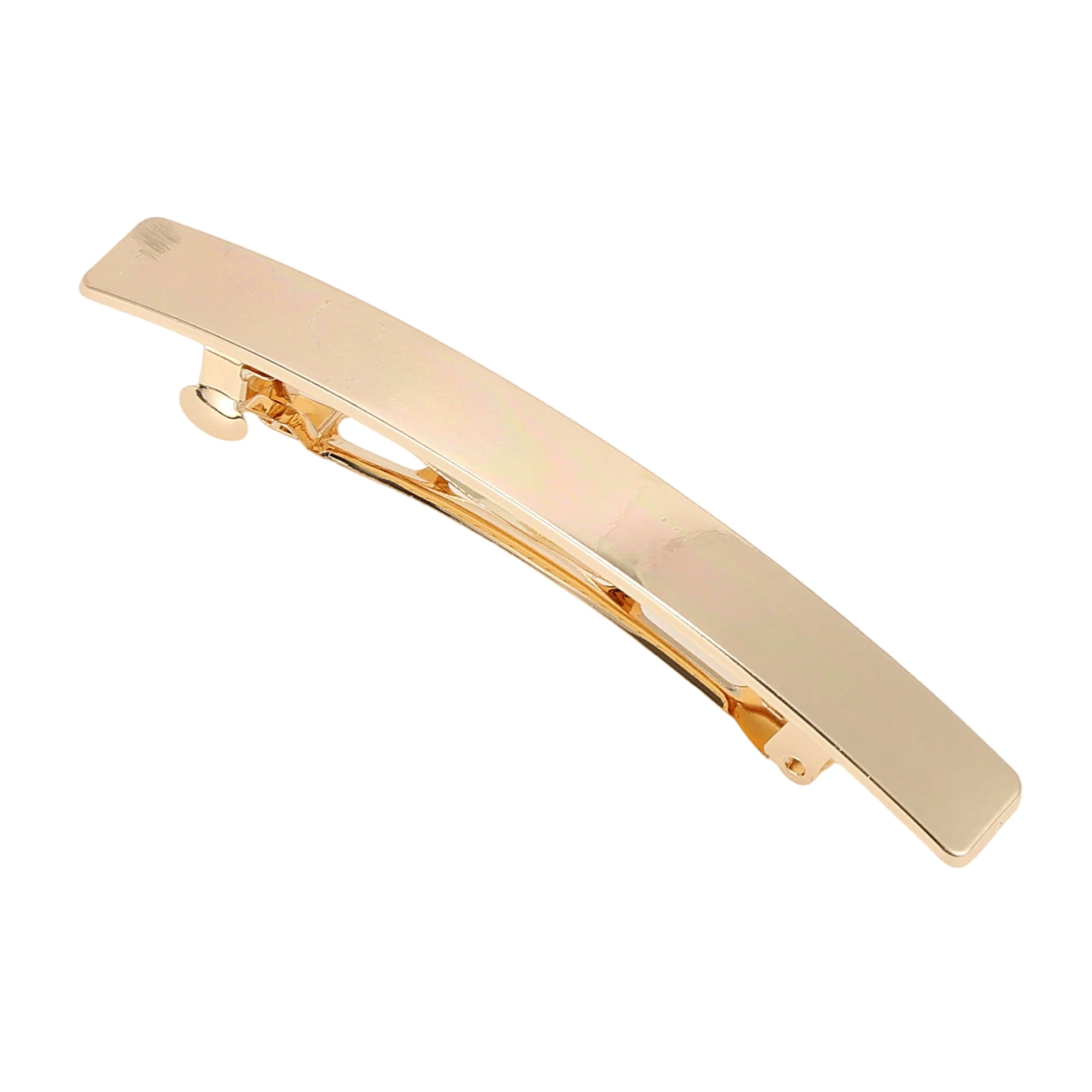 Unique Bargains Grace Polished Square Hair Barrettes Fashionable Hairstyles Gold Tone