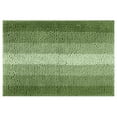 thumbnail image 1 of Unique Bargains Striped Bathroom Rugs Non-Slip Bath Carpet Bath Mats Green-1 16"x24", 1 of 7