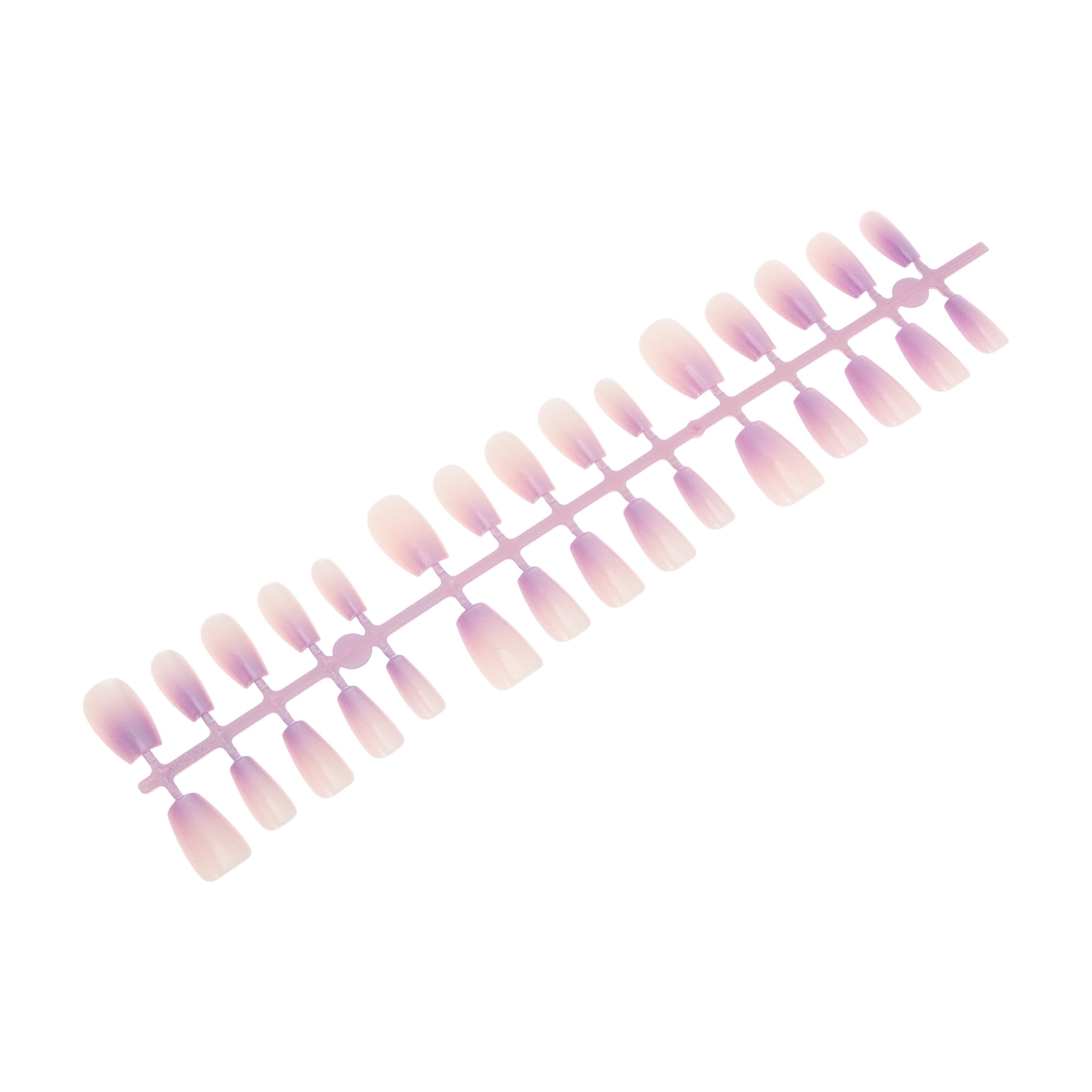 Unique Bargains Gradient Short Coffin Fake Nails 1Set/30Pcs 193-05