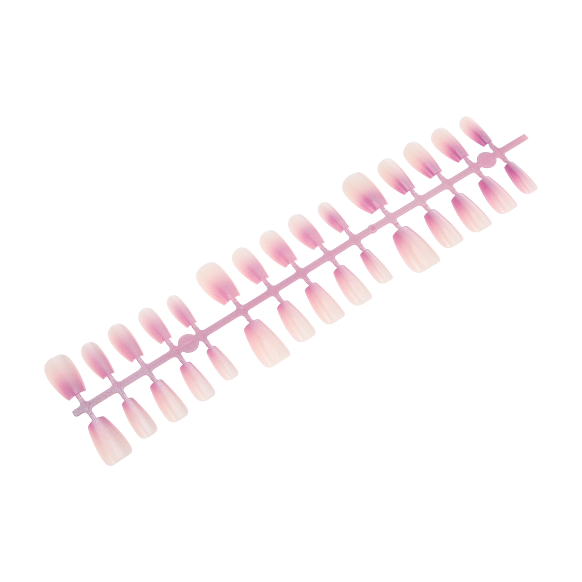 Unique Bargains Gradient Short Coffin Fake Nails 1Set/30Pcs 193-11