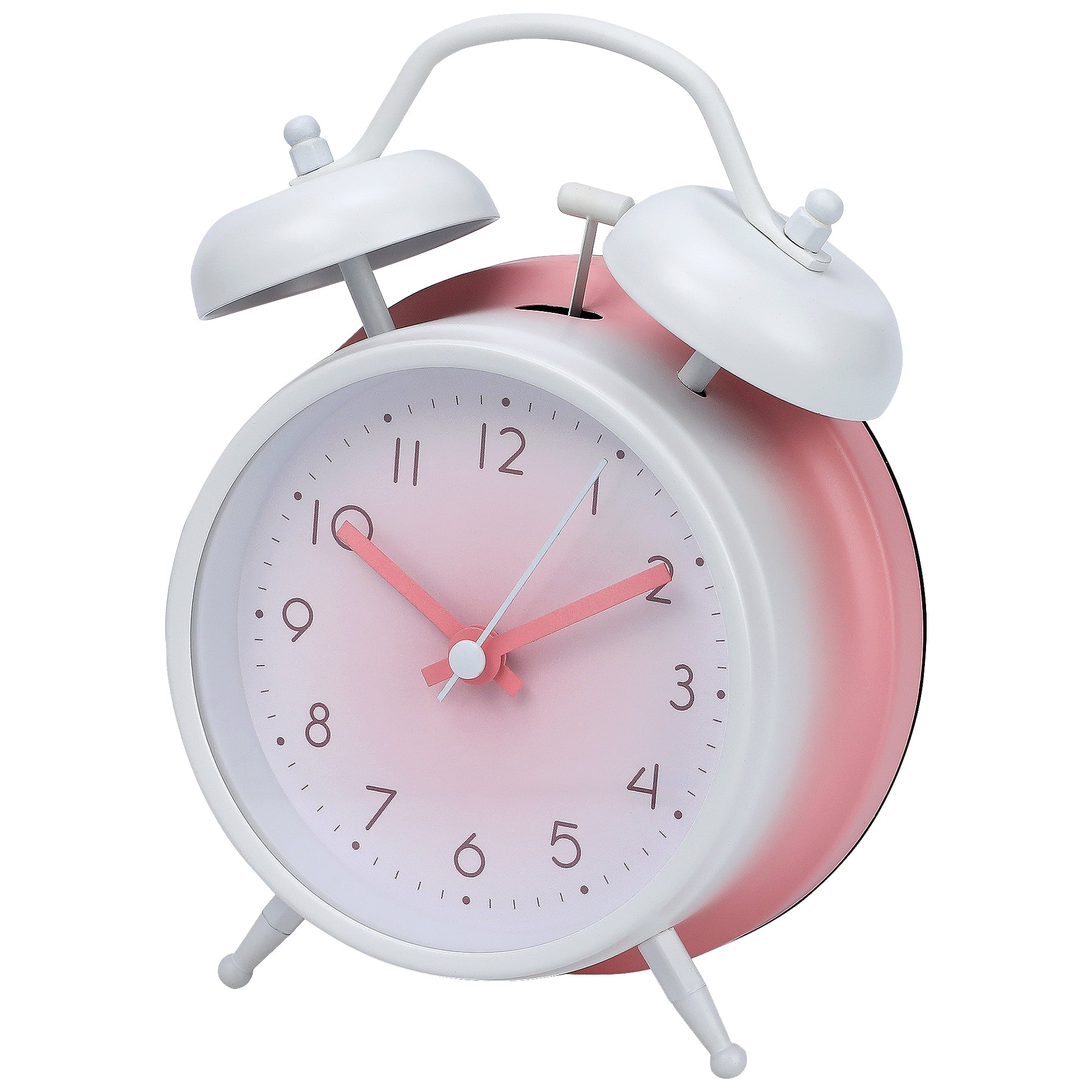 Unique Bargains Gradients Alarm Clock with Dual Bells Pink 4.6"L x 2.2"W x 6.3"H