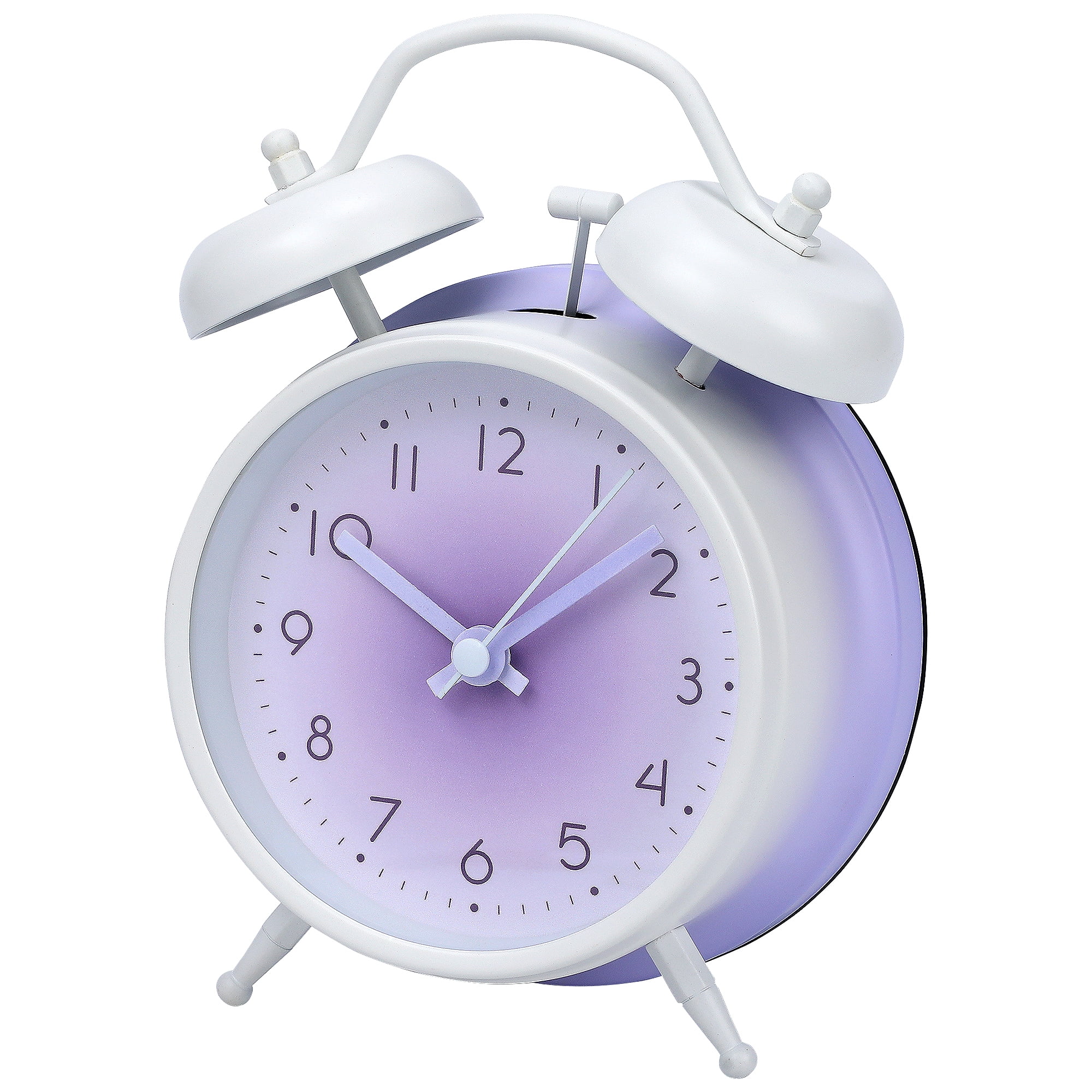 Unique Bargains Gradients Alarm Clock with Dual Bells Purple 4.6"L x 2.2"W x 6.3"H