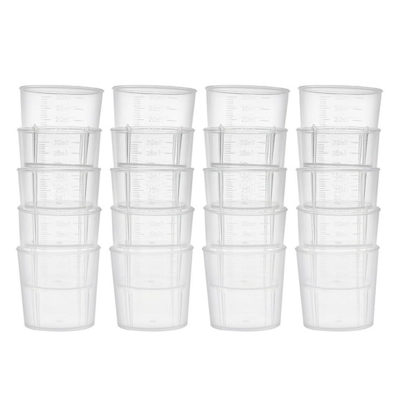 Unique Bargains Graduated Measuring Cup Labs PP Plastic Beakers 30ml 20pcs
