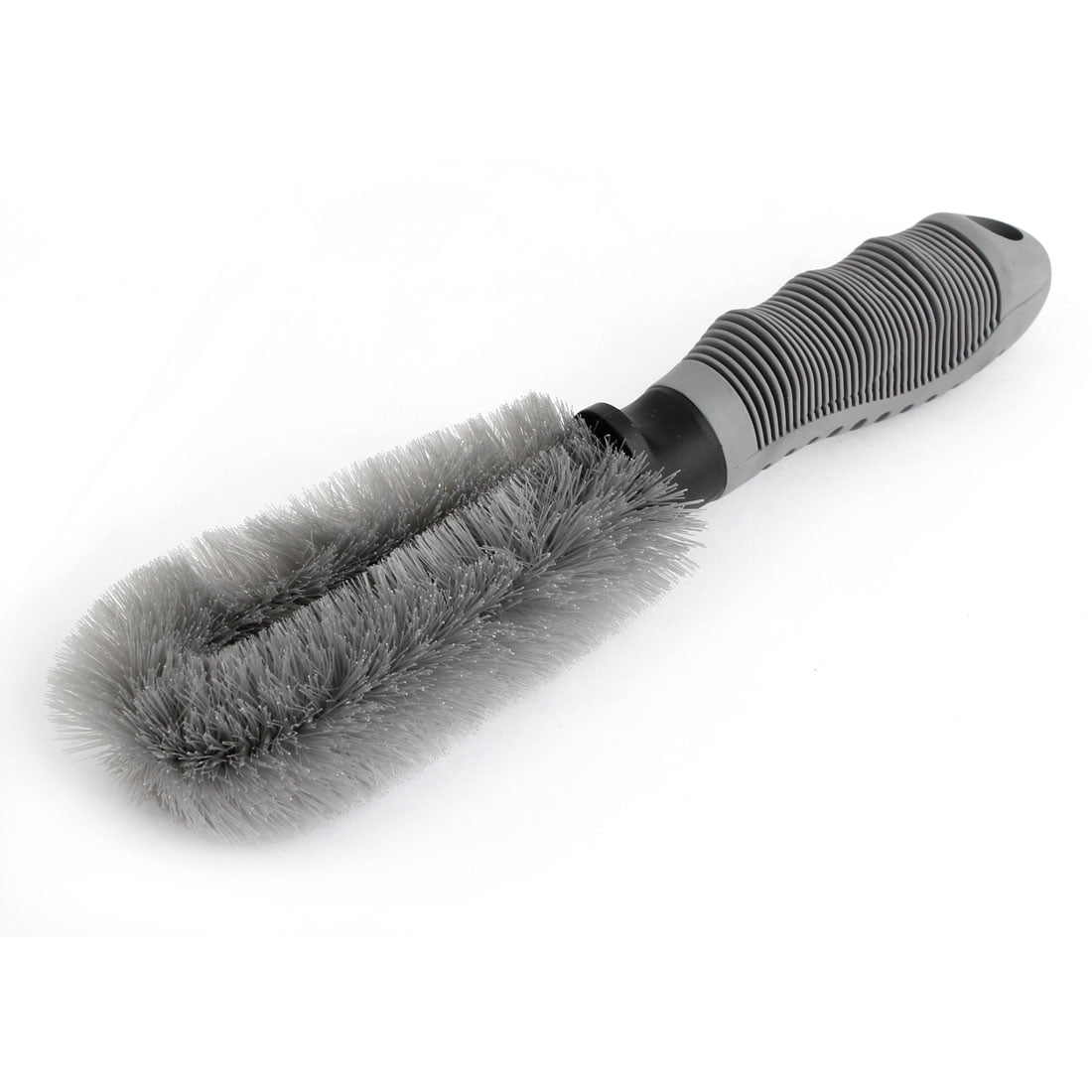 Unique Bargains Gray Bristle Plastic Handle Truck Car Wheel Spoke Tire Brush Cleaner