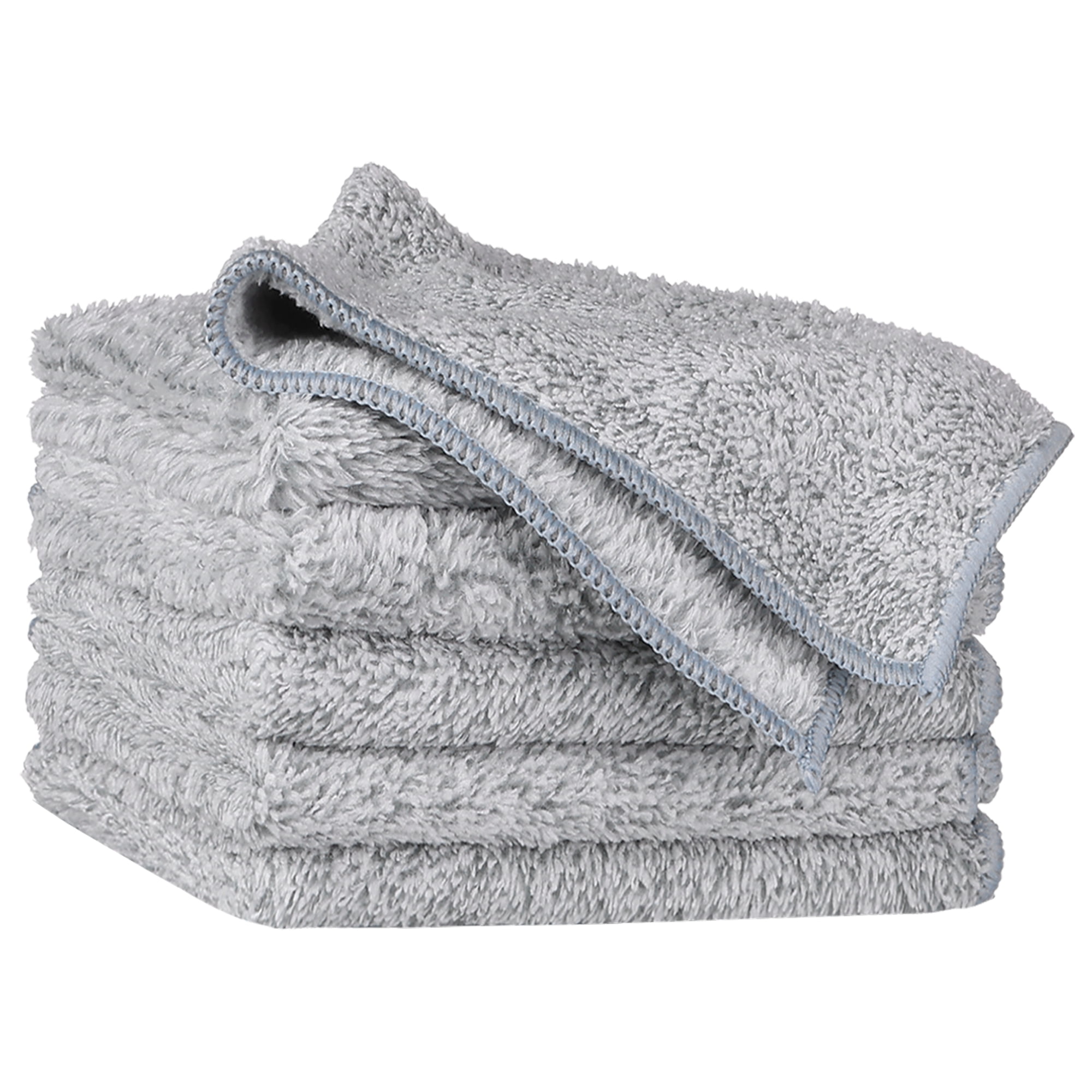Unique Bargains Gray Microfiber Absorbent Lint Free Cleaning Rags