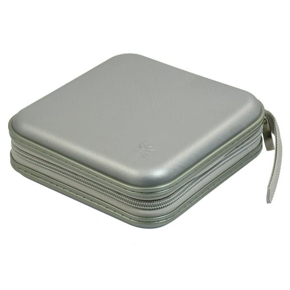 Unique Bargains Gray Square Shaped Capacity CD DVD Organizer Carrying Case 40Pcs
