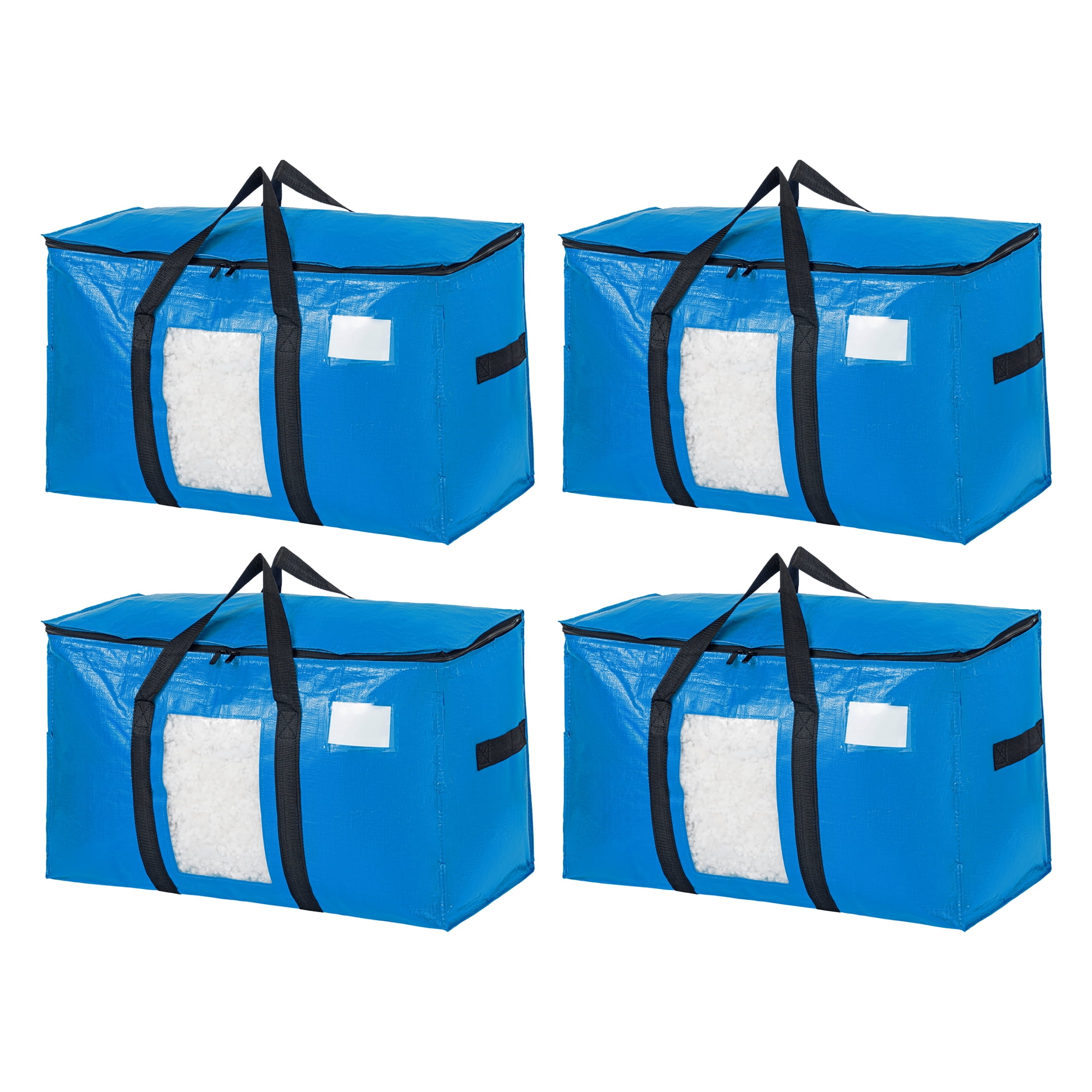Unique Bargains Storage Bags for and Closet with Handles Blue 27.56"x13.78"x16.54"