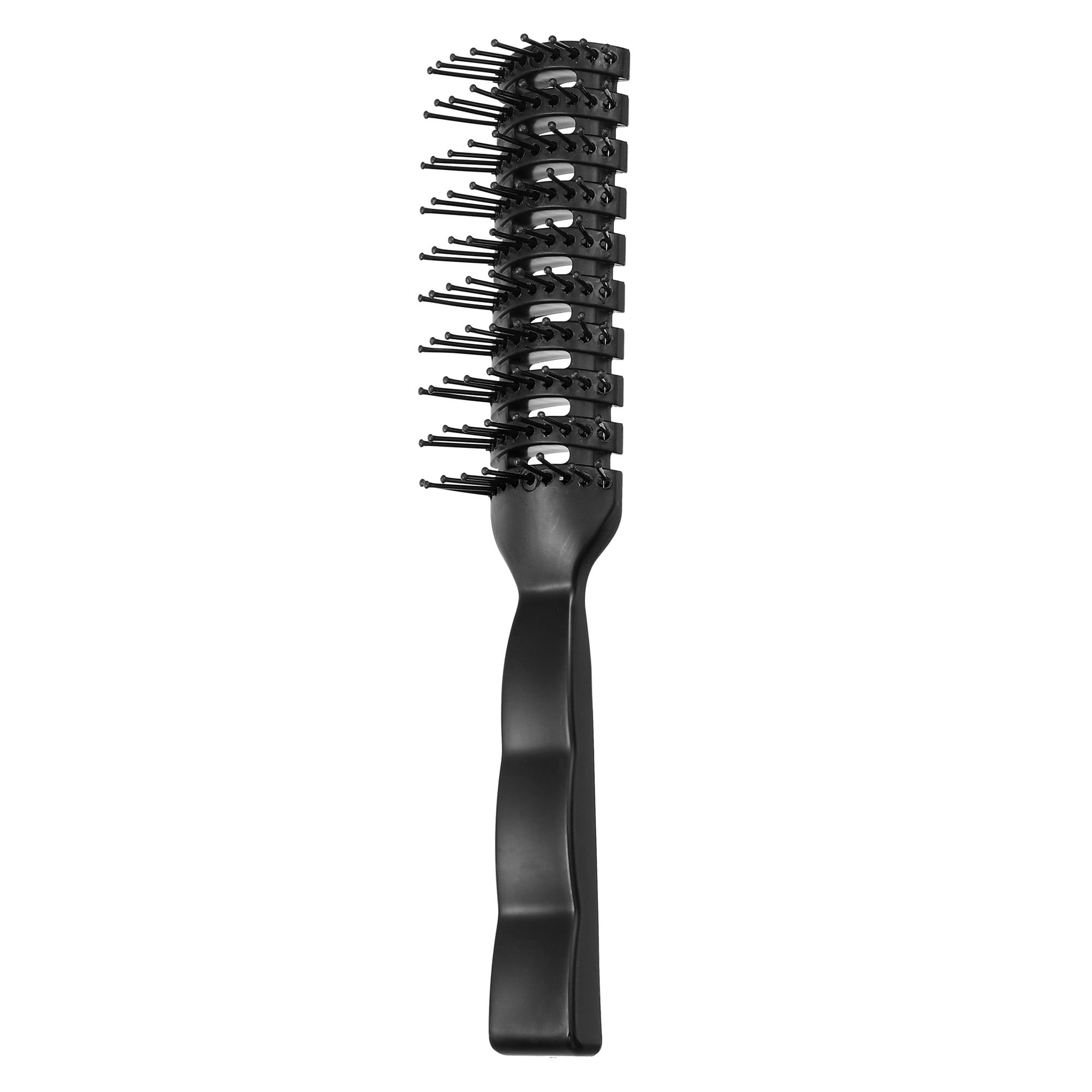 Unique Bargains Grid Hair Brush Shower Detangler Need to Vent Detangling Brush PP Black