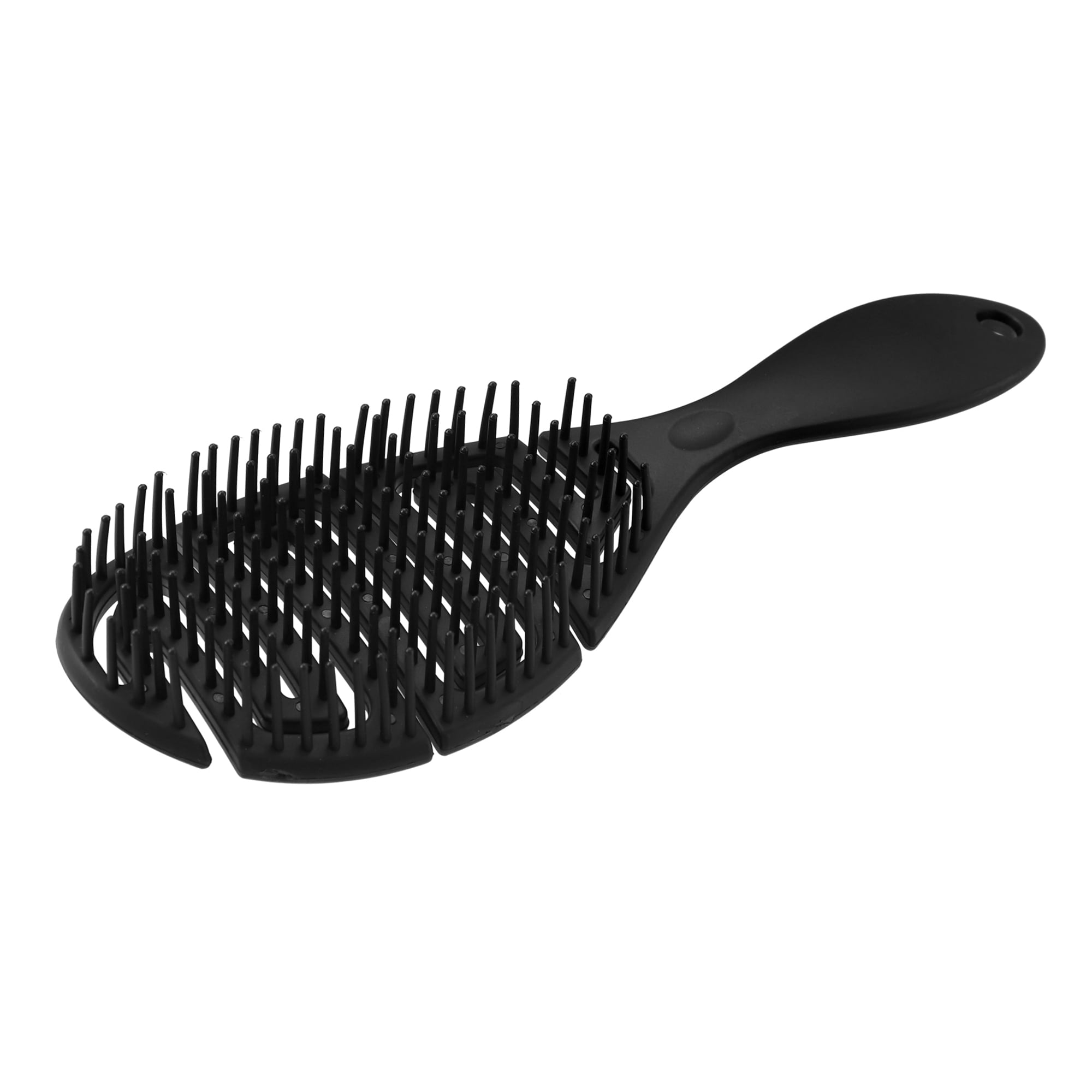 Unique Bargains Grid Hair Comb Detangler Need to Vent Detangling Brush Rubber Black