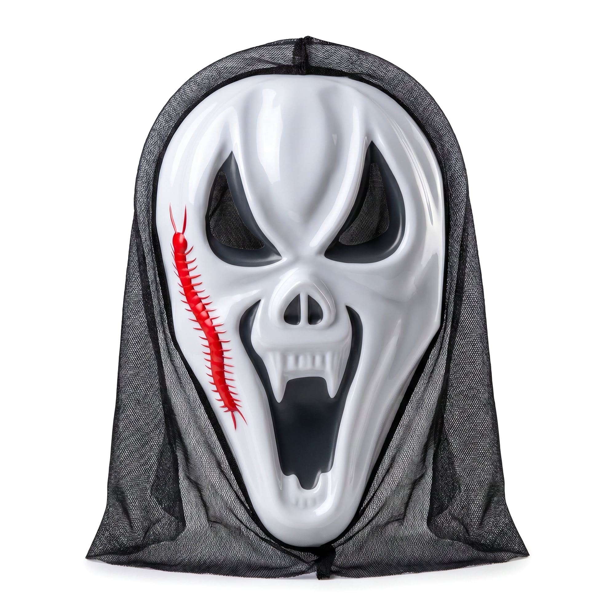 Unique Bargains Grim Masquerade Skull Mask for Halloween Horror Party Black 12.6" x 8.7"