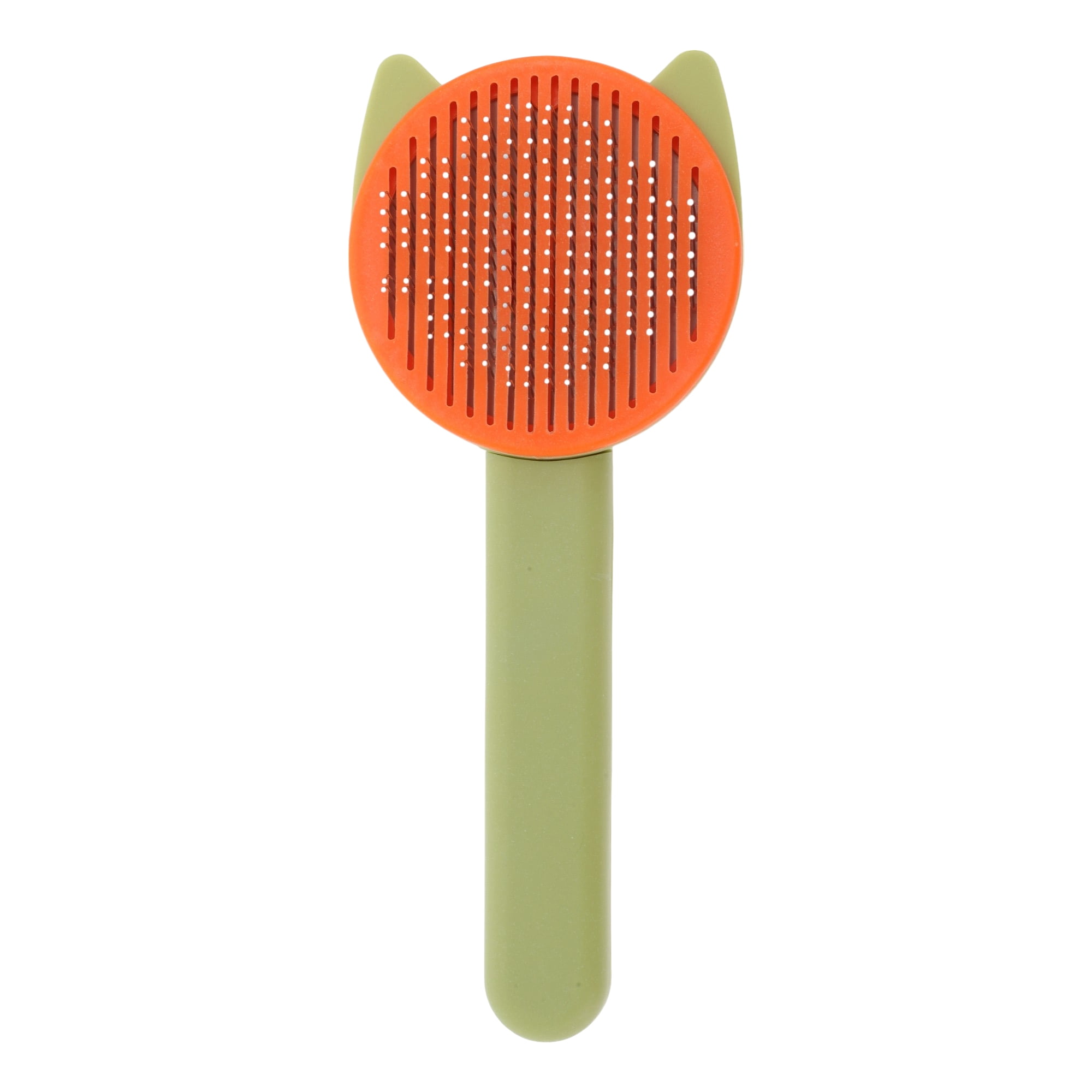 Unique Bargains Grooming Pet Brush for Cats and Dogs 1Pc Orange Green 7.68 in