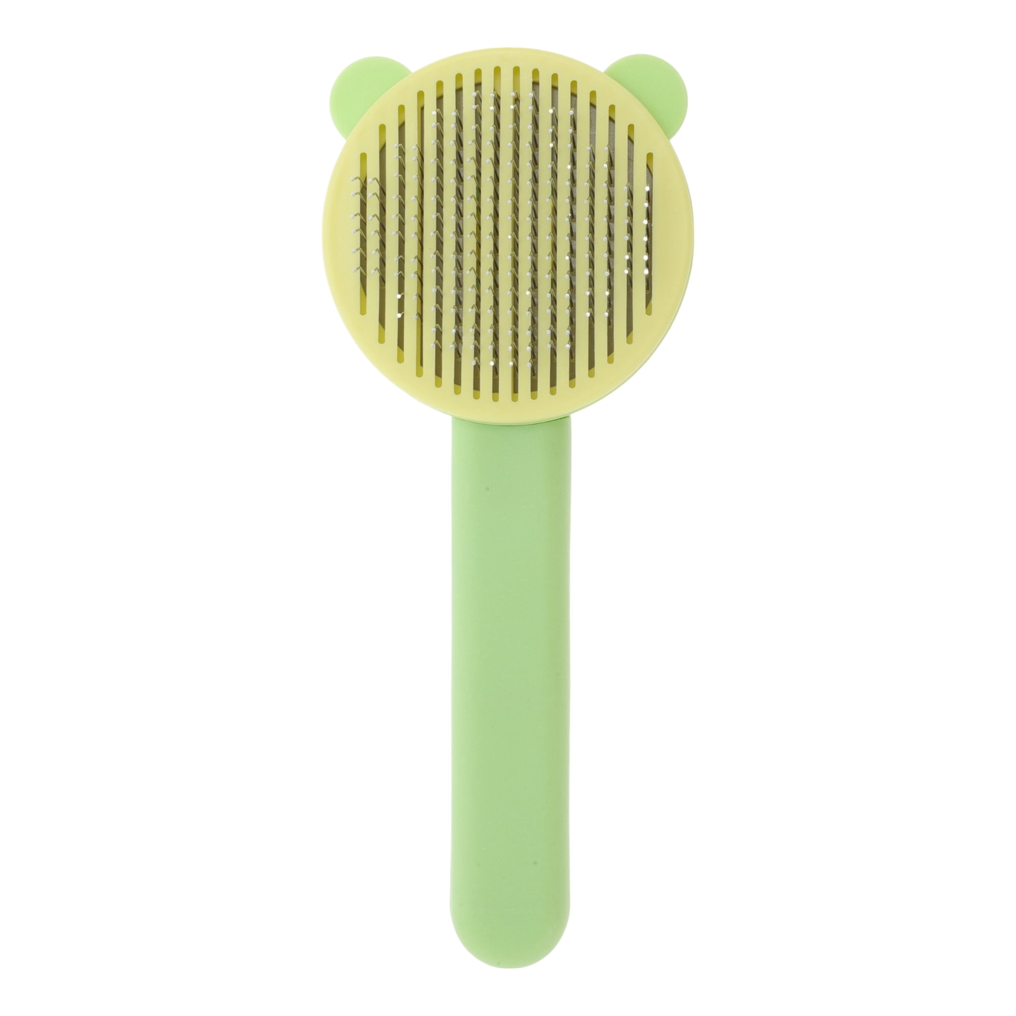 Unique Bargains Grooming Pet Brush for Cats and Dogs 1Pc Yellow Green 7.68 in