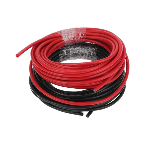 Unique Bargains Ground Wire Power Wire 16m Black Red TC 1 Set 12AWG Fully Insulated& Soft Touch Jacket Car Radio, Automotive, Car speakers Universal