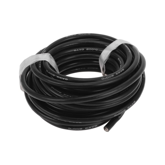 Unique Bargains Ground Wire Power Wire 8m Black TC 1 Pcs 8AWG Fully Insulated& Soft Touch Jacket Car Radio, Automotive, Car speakers Universal