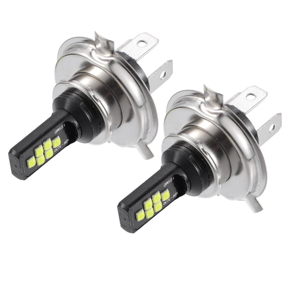 Unique Bargains H4 Fog Lights Bulbs Headlight Bulb 3030 Chips Car 12 LED Driving Running Lamp Aluminum White (Set of 2)