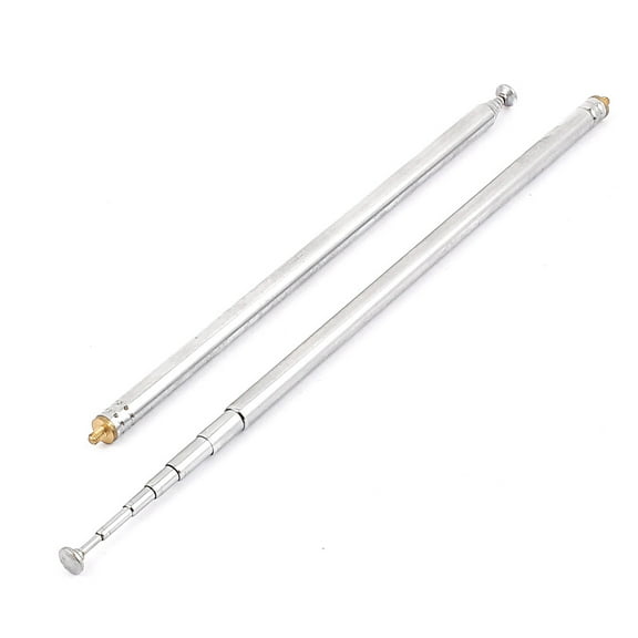 Unique Bargains HQB-TX 3mm Male Thread 7 Sections Telescopic TV Radio AM FM Aerial Antenna 103cm