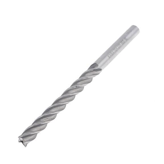 Unique Bargains HSS Helical Groove 4 Flute 8mm Dia Tip 120mm Length Cutting End Mill