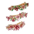 thumbnail image 1 of Unique Bargains Hair Barrettes Accessories for Women Hair Clips Sparkly Rhinestones Hairpin 3 Pcs Pink, 1 of 7