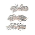 thumbnail image 1 of Unique Bargains Hair Barrettes Hair Accessories for Women Hair Clip Sparkly  Rhinestones Hairpin 3 Pcs White, 1 of 7