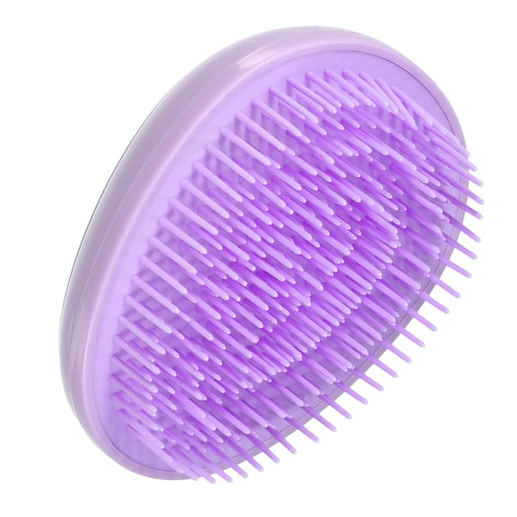 Unique Bargains Hair Brush Travel Portable Detangling Hair Brush Mini Egg Shape Massage Hair Brush for Women Purple