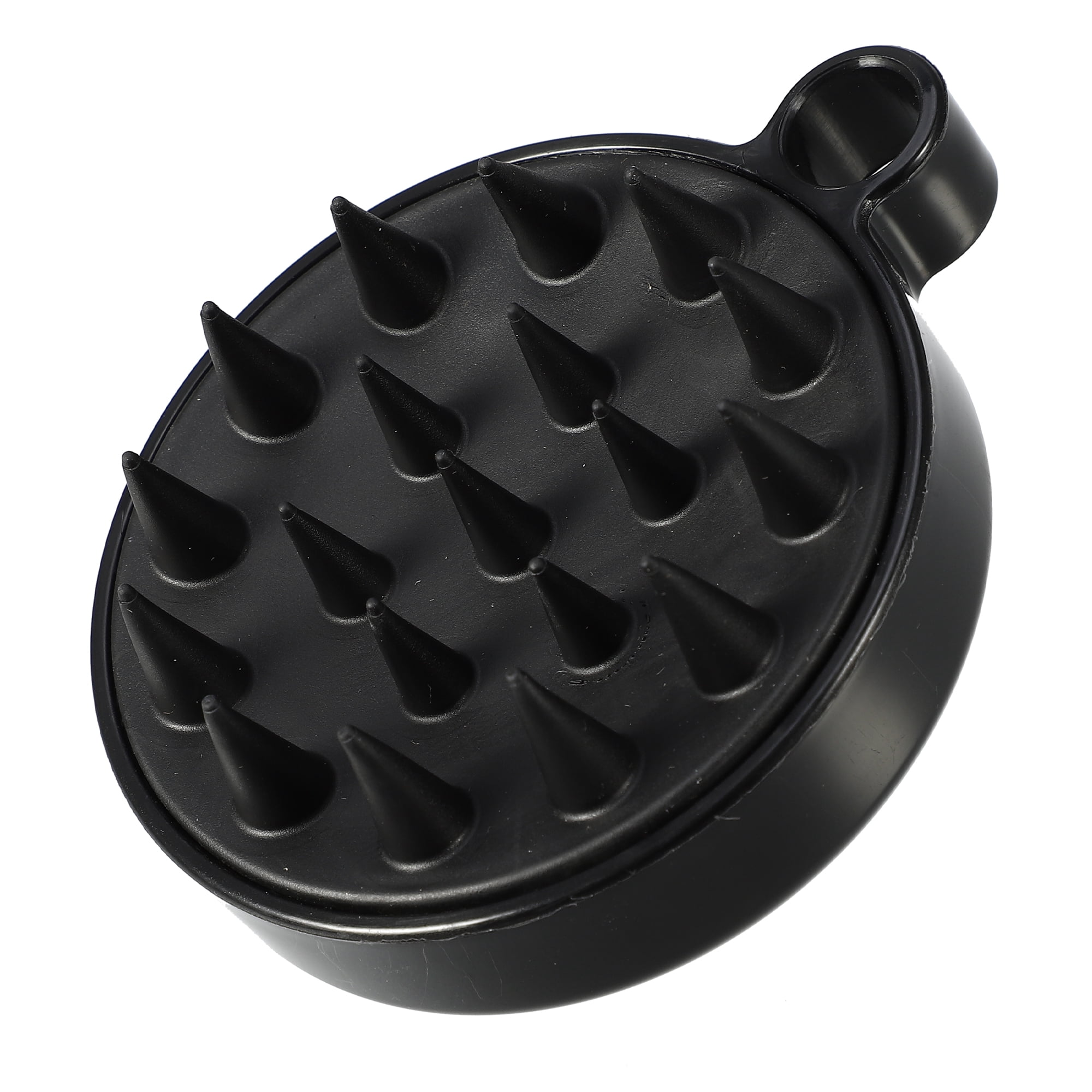 Unique Bargains Hair Care Hair Scalp Massager Shampoo Brush Black 3.74"x3.15"x1.77"