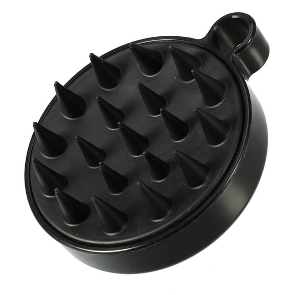 Unique Bargains Hair Care Hair Scalp Massager Shampoo Brush Black 3.74"x3.15"x1.77"