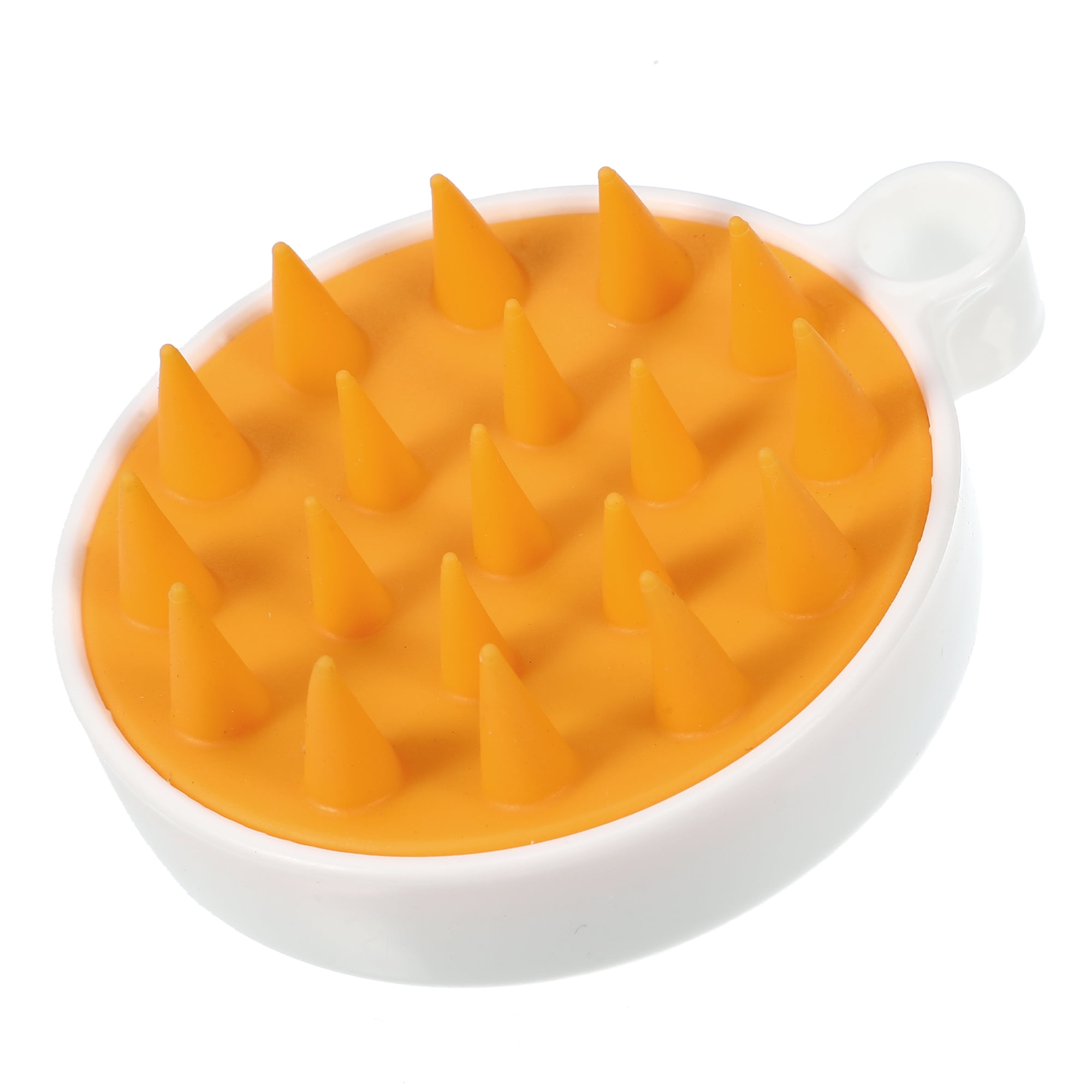 Unique Bargains Scalp Massager Hair Care Scalp Massager Shampoo Brush 3.74"x3.15"x1.77" Massager Tools Orange