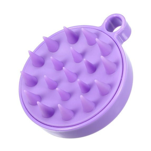 Unique Bargains Scalp Massager Hair Care Scalp Massager Shampoo Brush 3.74"x3.15"x1.77" Massager Tools Purple