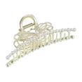 thumbnail image 1 of Unique Bargains Hair Clip Classic Faux Pearl Hair Clip Elegant Luxurious Cute Hair Accessories for Women 4.33" Gold Tone, 1 of 6