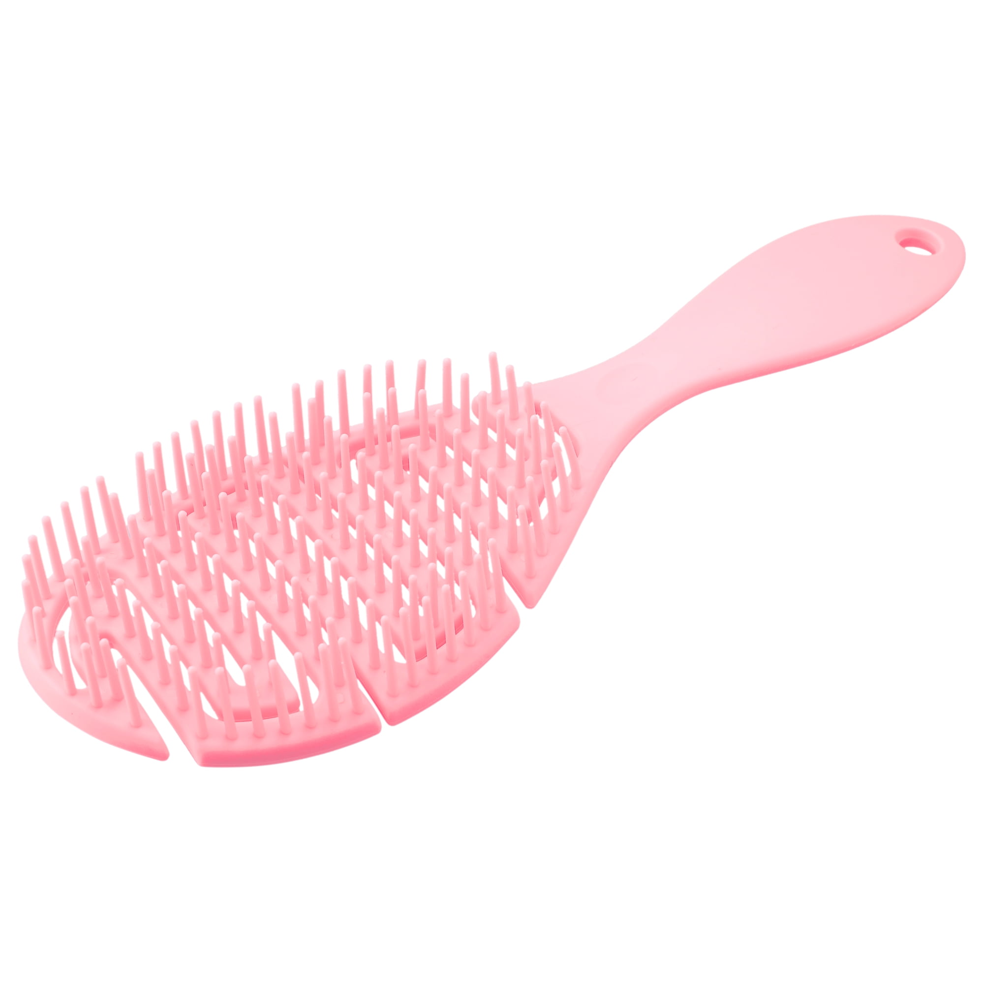 Unique Bargains Hair Comb Shower Detangler Need to Vent Detangling Brush Rubber Pink