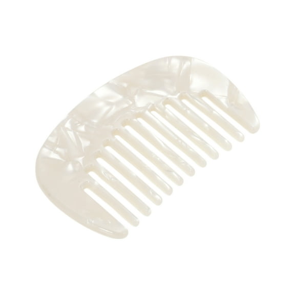 Unique Bargains Hair Comb Wide Tooth Anti-Static Pocket Size Comb for Thick Curly Hair Detangling Comb Marble White