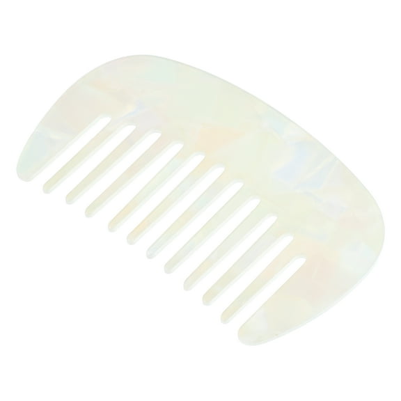 Unique Bargains Hair Comb Wide Tooth Anti-Static Pocket Size Comb for Thick Curly Hair Detangling Comb White