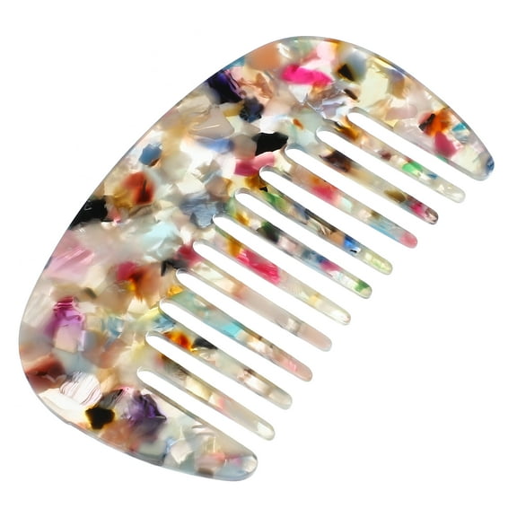 Unique Bargains Hair Comb Wide Tooth Anti-Static Pocket Size for Curly Hair Multicolor