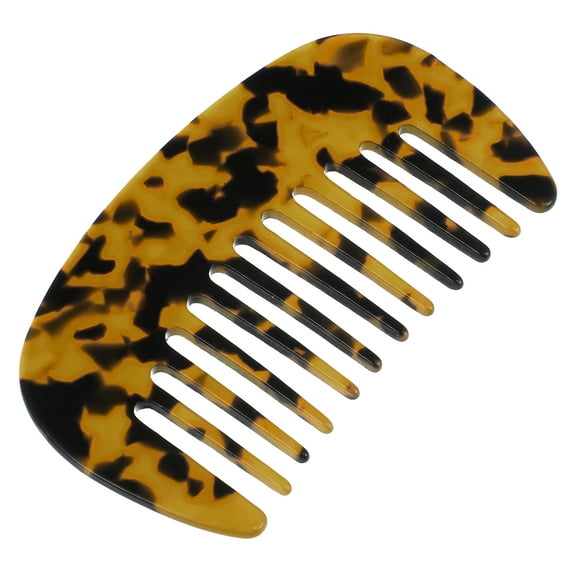 Unique Bargains Hair Comb Wide Tooth Anti-Static Pocket Size for Thick Curly Hair Brown
