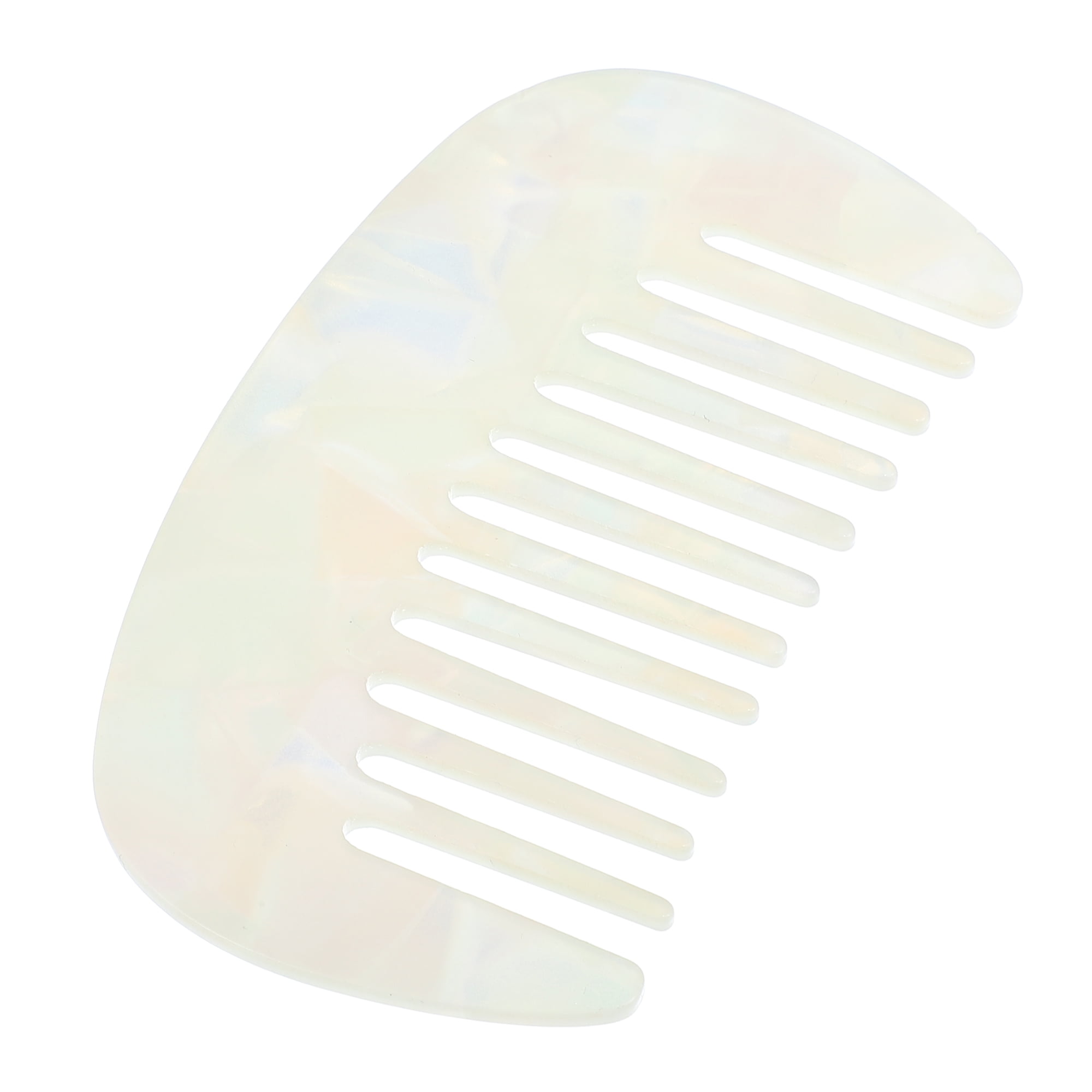 Unique Bargains Hair Comb Wide Tooth Anti-Static Pocket Size for Thick Curly Hair White