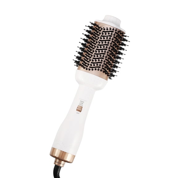 Unique Bargains Hair Dryer Brush Hair Straightener Brush Hair Dryer Styler Volumizer for Wet or Dry Hair White