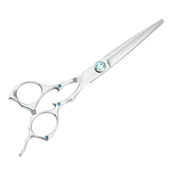 Unique Bargains Hair Scissors Hair Cutting Scissors Barber Scissors Premium Stainless Steel Razor with Blue Rhinestone