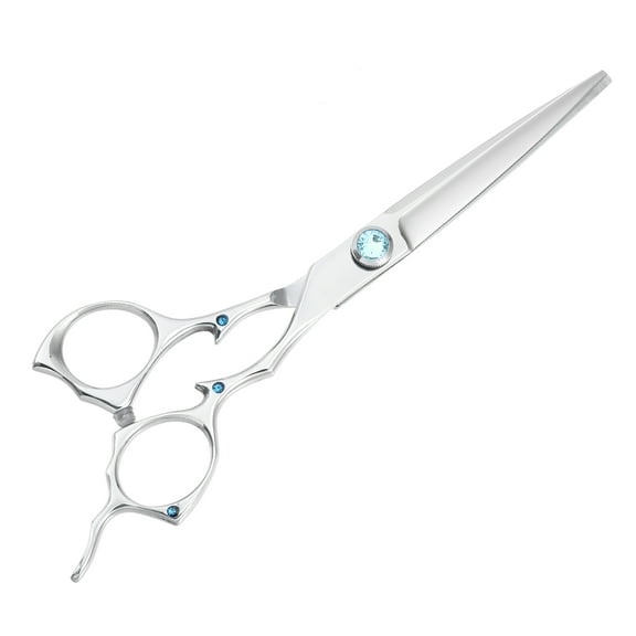 Unique Bargains Hair Scissors Hair Cutting Scissors Barber Scissors Premium Stainless Steel Razor with Blue Rhinestone