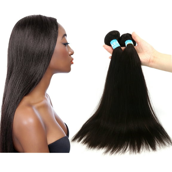 Unique Bargains Hair Straight Human Hair 1414 2 Bundles Hair Extension