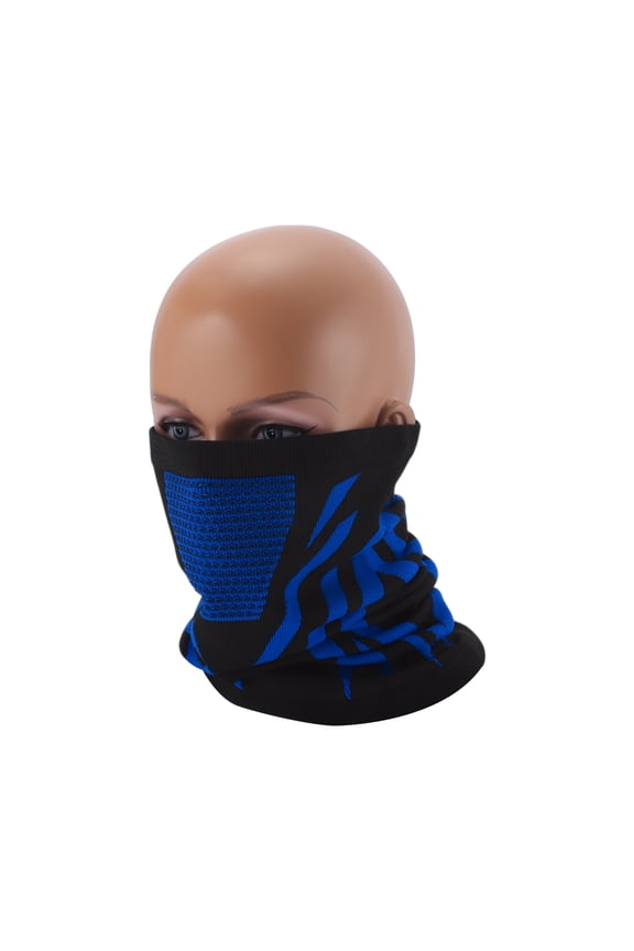 Half Pack Face Mask Nylon Honeycomb Face Cover Keep Warm Breathable Sapphire 1 Pcs