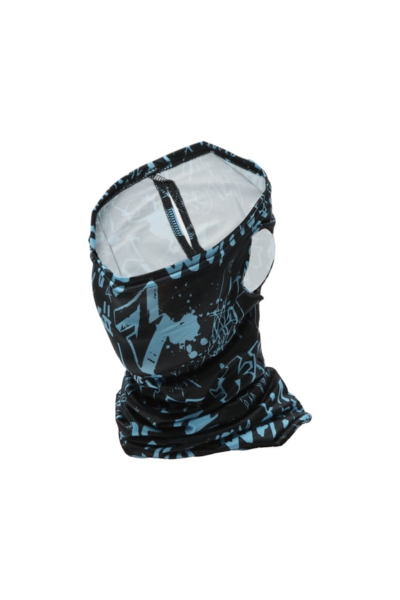 Half Pack UV Face Shield Polyester Character Pattern Multipurpose Neck Gaiter Mask Sun Protection Breathable Blue Black 1 Pcs