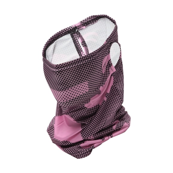 Unique Bargains Half Pack UV Face Shield Polyester Dot Multipurpose Neck Gaiter Mask Sun Protection Breathable Rose Red 1 Pcs