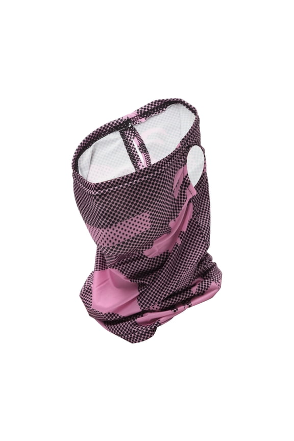 Half Pack UV Face Shield Polyester Dot Multipurpose Neck Gaiter Mask Sun Protection Breathable Rose Red 1 Pcs