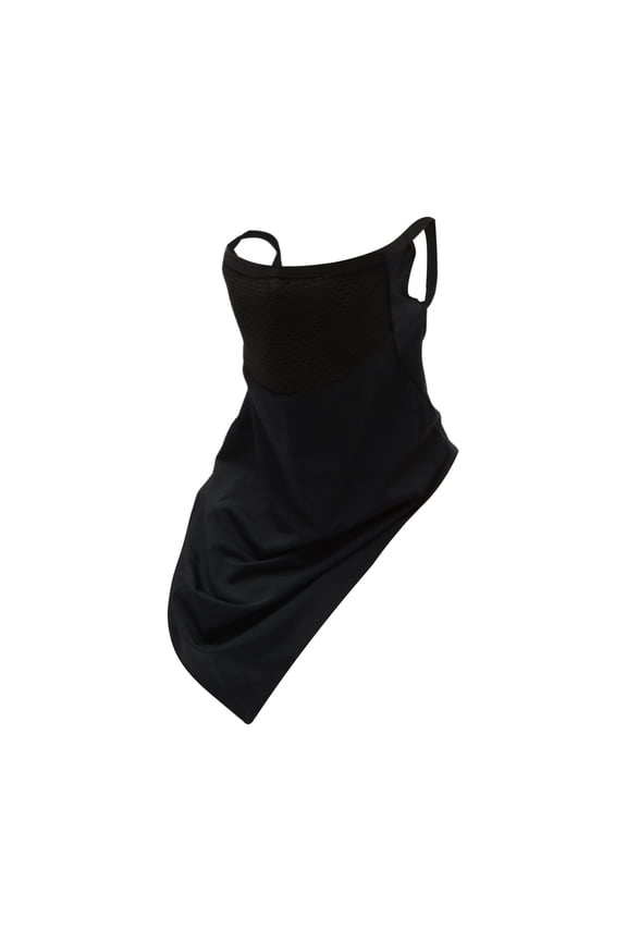 Half Pack UV Face Shield Polyester Filter Multipurpose Neck Gaiter Mask Sun Protection Breathable Black 1 Pcs