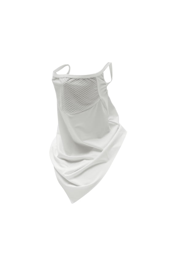 Half Pack UV Face Shield Polyester Filter Multipurpose Neck Gaiter Mask Sun Protection Breathable White 1 Pcs
